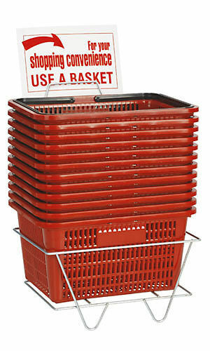 Set red shopping baskets - set,